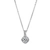 Diamond pendant, necklace, platinum chain, zirconium, accessory, 2 carat, platinum 950 sample