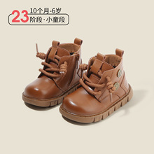 25秋冬款韩版儿童棉靴超轻男童时尚短靴女童时装靴女宝宝学步鞋子