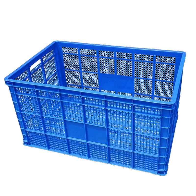 Gran cesta de plástico rectangular engrosado caja de rotación agujerada fábrica de almacenamiento casero marco de almacenamiento frutas y verduras frutas y verduras