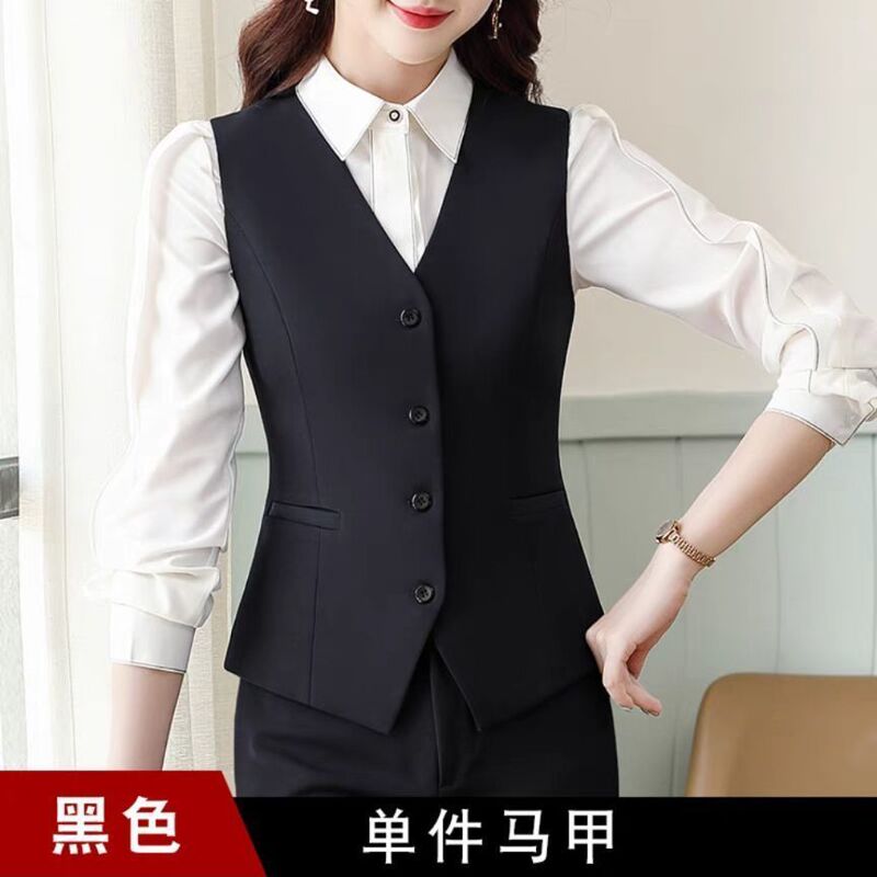 2025 Women's Blazer Vest Spring and Autumn Style Outerwear Vest Professional Suit Workwear Set