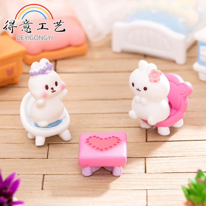 マイクロランドスケープクリエイティブかわいいかわいい小さな家具 diy ベビーハウスリビングルーム寝室の装飾アクセサリーデスクトップ小さな装飾品|undefined