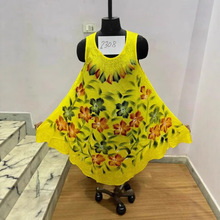 新款出口外贸非洲女装印花女连衣裙拉美民族服饰沙滩防晒无袖大码