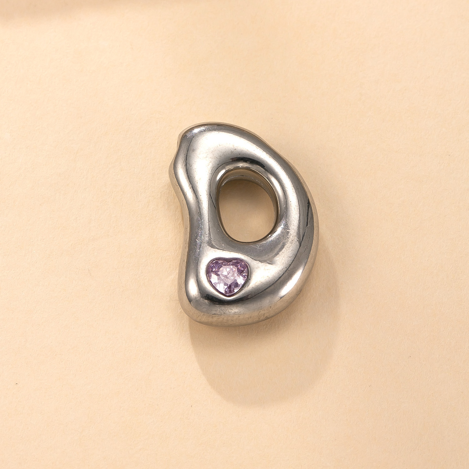 Colgante único transfronterizo de joyería de acero inoxidable fundición con incrustaciones de diamantes de color 26 letras accesorios de collar moda simple pulsera briy