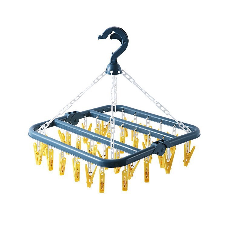32 clips percha multifuncional a prueba de viento percha de ropa para adultos percha de ropa para calcetines percha de ropa plegable percha de ropa mayorista