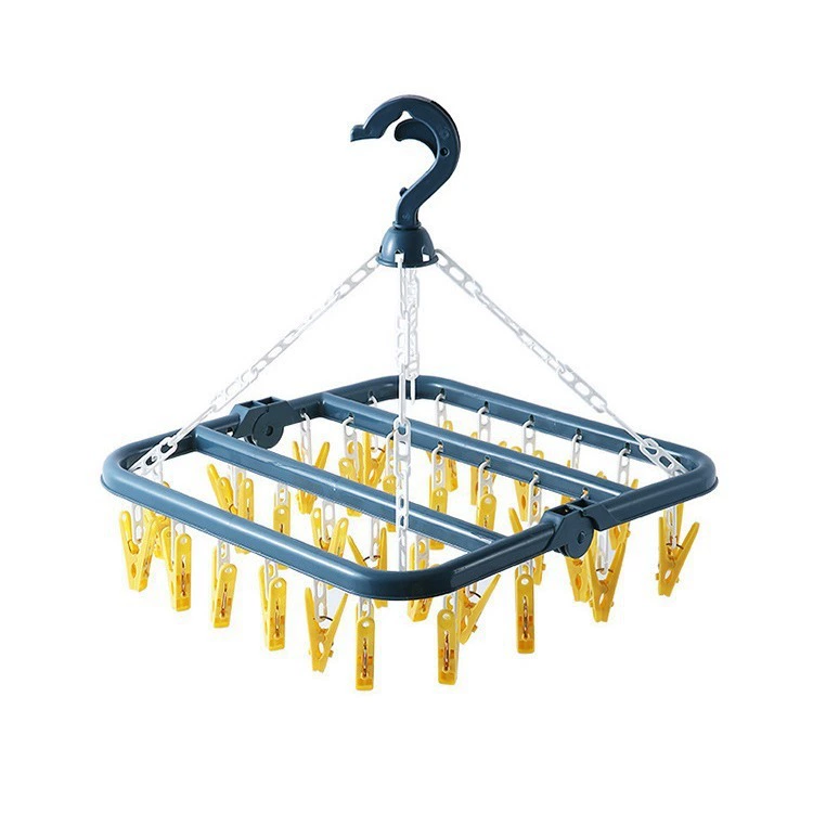 Windproof universal hanger, socks, foldable drying rack, 32