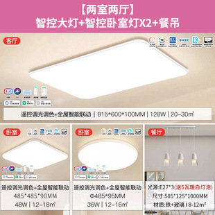 Rexroth Lighting LED Full Spectrum Living Room Ceiling Light Children's Bedroom Light Modern Simple Three-proof White Light Package