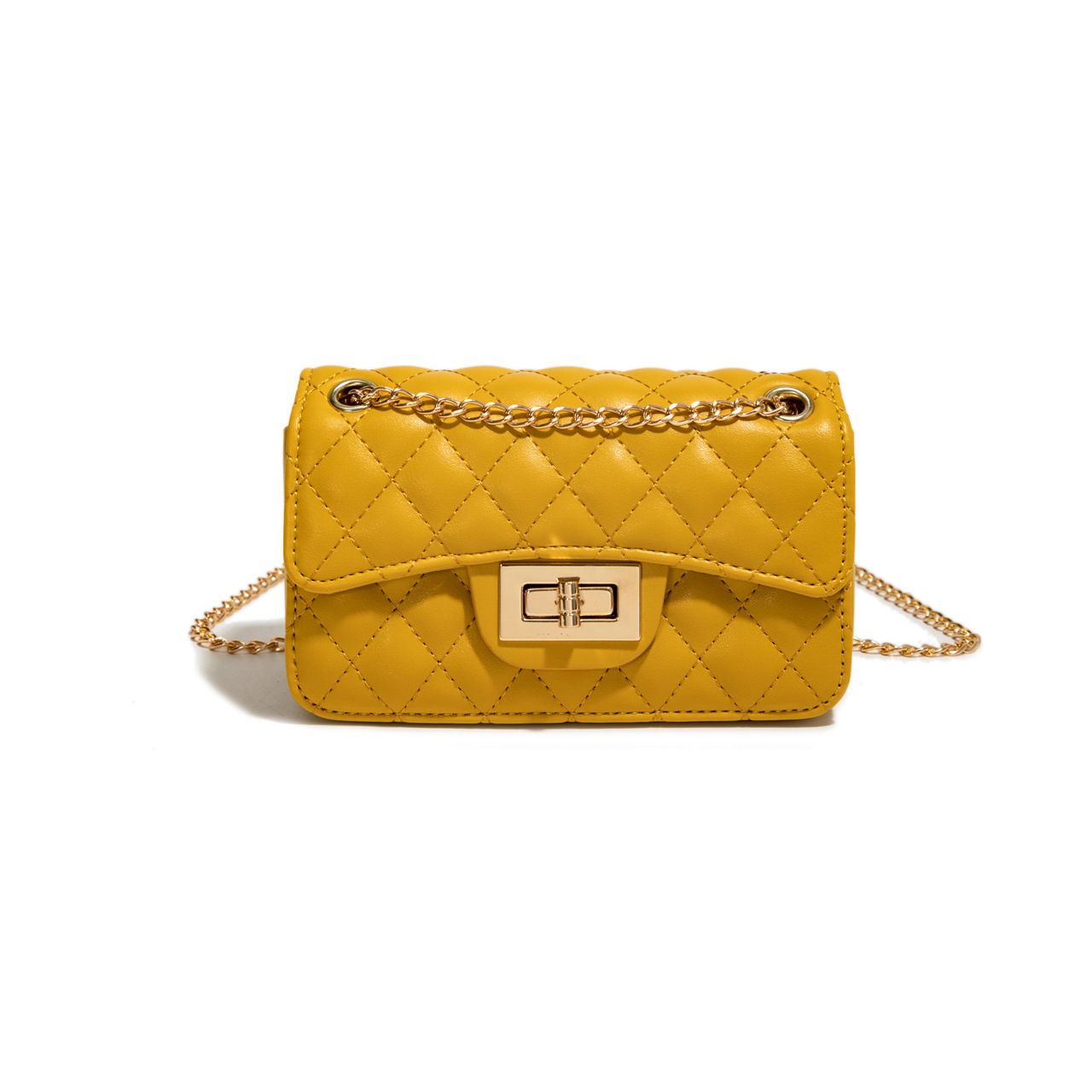 Bolsos para mujer 2025 nuevo estilo de moda versión coreana de la bolsa de cadena de rombos pequeño estilo fragante bolso diagonal de un solo hombro bolso femenino todo fósforo pequeño bolso cuadrado
