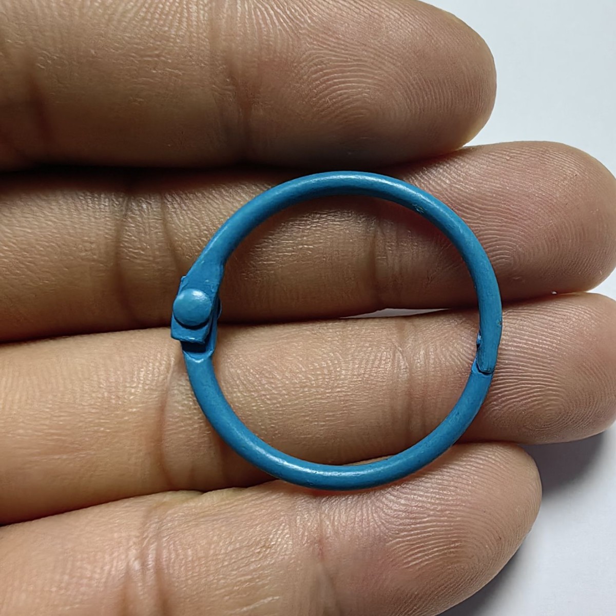DIY accesorios de llavero 30mm hierro pintado colorido llavero redondo anillo de apertura de anillo de fijación