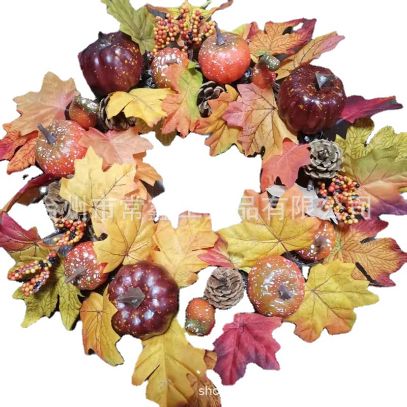 创意仿真花环灯 家用墙壁挂婚庆迎宾装饰品家居仿真花环定制批发