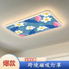 跨境亚马逊新款漫画花朵款防炫目护眼天花板磁吸灯罩