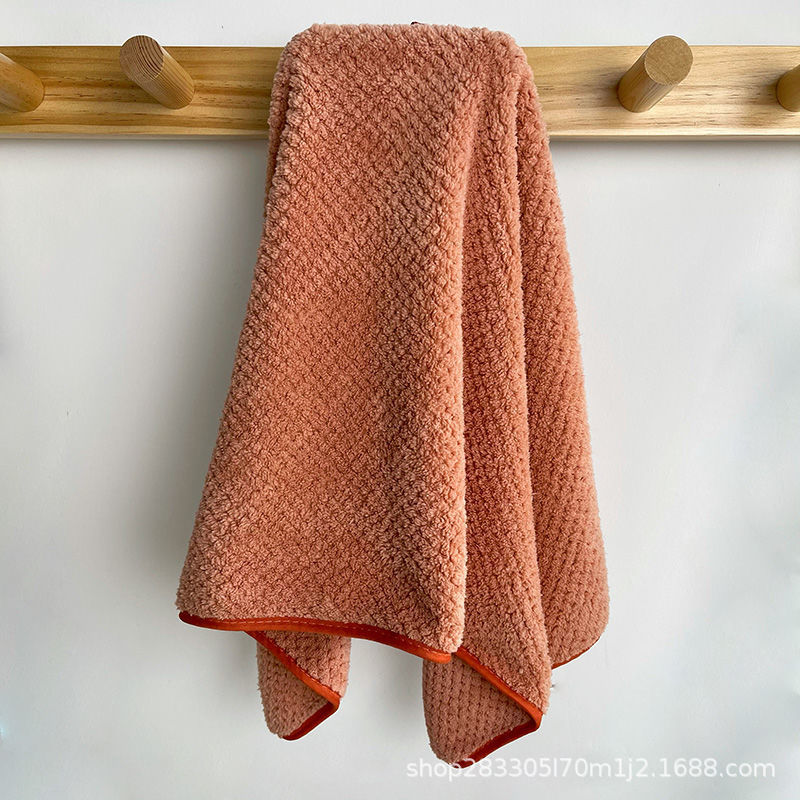 Toalla de coral para lavar la cara absorbe agua sin caer veloz para secar el cabello para hombres para limpiar el cabello