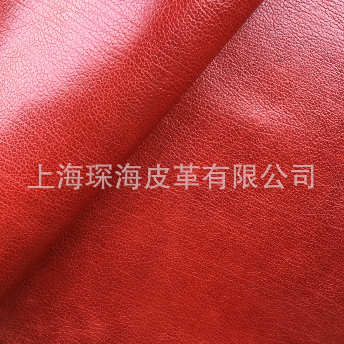 皮革面料 头层牛皮 植鞣牛皮 双色皮料 皮革 摔纹压花 红色
