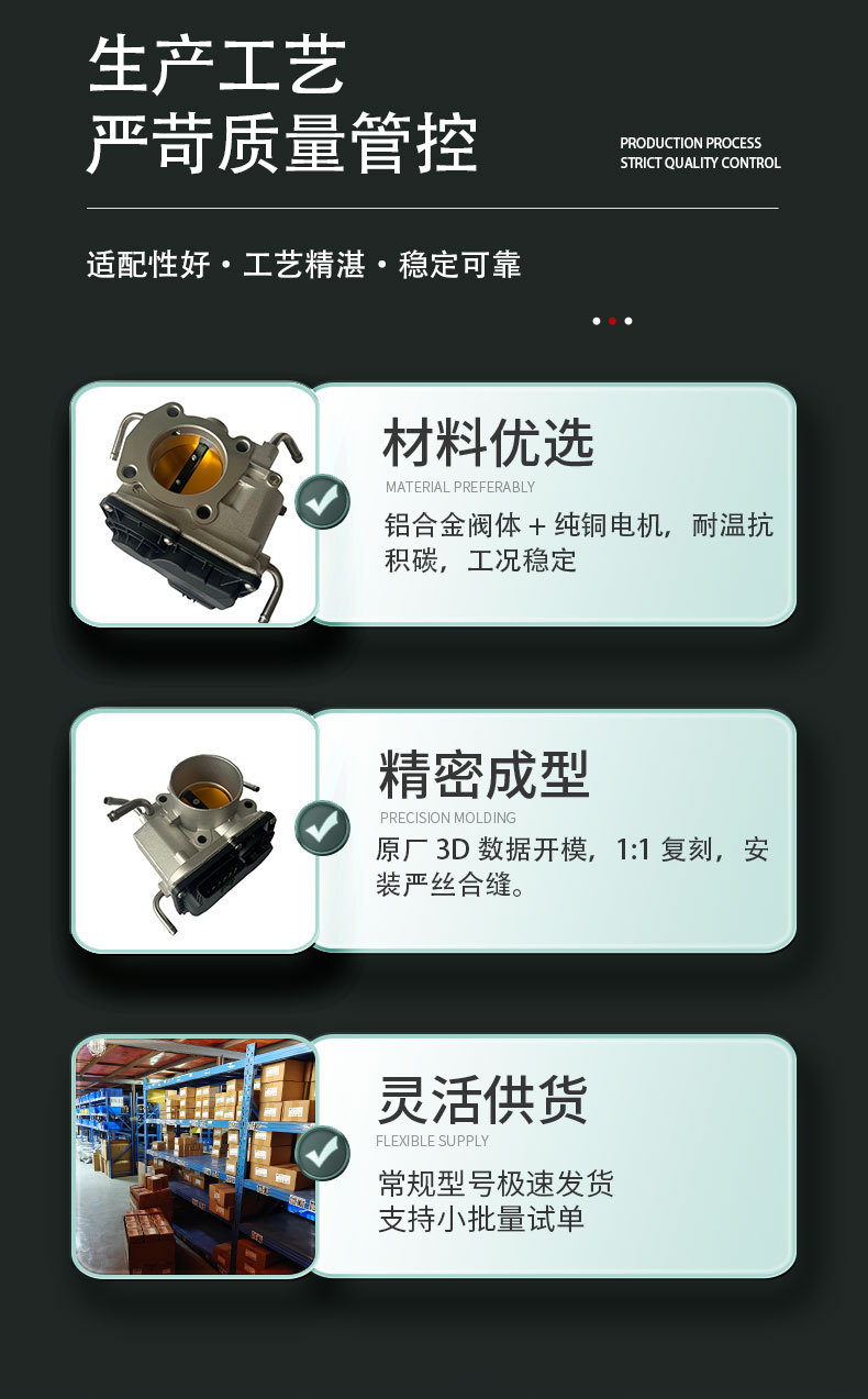 22030-28070 Elephant Dxqp4 Electronic Throttle Assembly Is Suitable for Toyota Camry Model 06