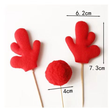 크리스마스 뿔 + 코 세트