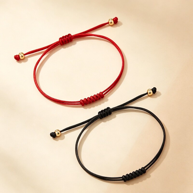 Cross-Border Hot-Selling 7-Knot Lucky Bracelet, Simple and Personalized Handmade Adjustable Friendship Bracelet for Couples, Wholesale