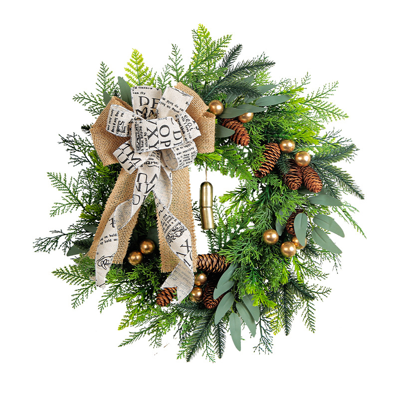 Hong Kong amor transfronterizo estación independiente de Navidad cono de pino Bell Garland Navidad puerta colgante país Garland Navidad decoración de vacaciones