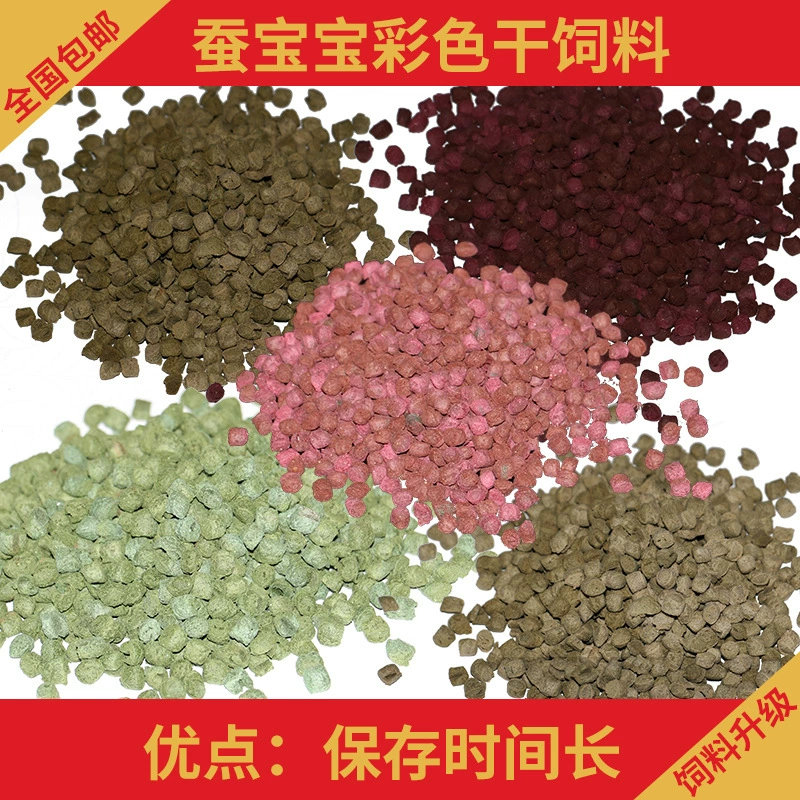 Питания цвета младенца шелкопряда питания младенца шелкопряда с желтым пурпурным красным голубым питанием