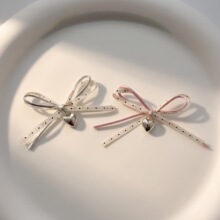 韩系波点蝴蝶结爱心鞋扣甜美百搭德训鞋帆布鞋可拆卸鞋带装饰扣新