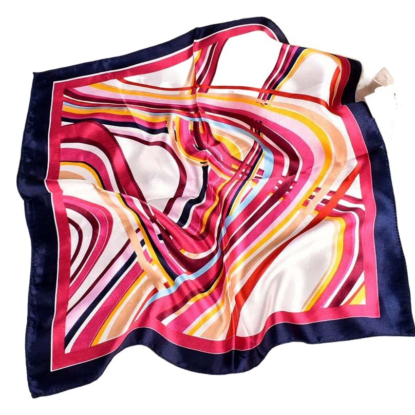 Yiwu разнообразие шелковых дам печатных небольшой квадратный шарф профессиональные шарфы оптом Южная Корея маленький шарф