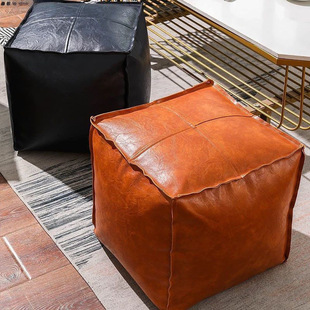 Children's Room Safety Storage Square Stool Old Toy Fabric Environmentally Friendly Filling Scrubbable Pu Leather Cute Storage Anti-Bump
