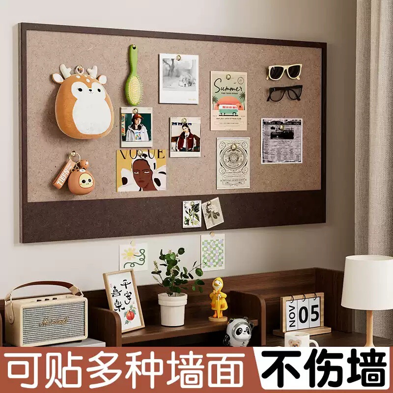 Felt Board Photo Wall Punch-free Display Background Wall Cork Board Message Board Living Room Bedroom Desk Ins Decoration