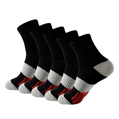 Men's Basketball Socks, Mid-Calf Absorbent Anti-Odor Professional Running Socks, High-Cut Cotton Socks, Color-Matched Men's Sports Socks, Wholesale