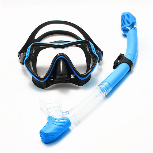 Dry snorkel diving mask for men and women, silicone swimming mask, full dry snorkeling set