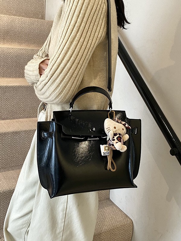 Bolso de mano retro, bolso de platino de piel de cera de moda, nuevo tipo de mujer transfronteriza, alta calidad, mochila versátil.