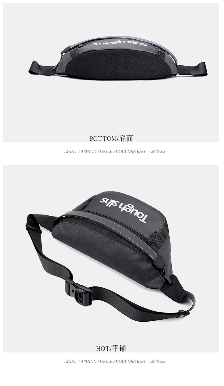 Wholesale of new men's and women's trendy waist bags, outdoor laser reflective chest bags, fashionable street crossbody bags and sports waist bags undefined