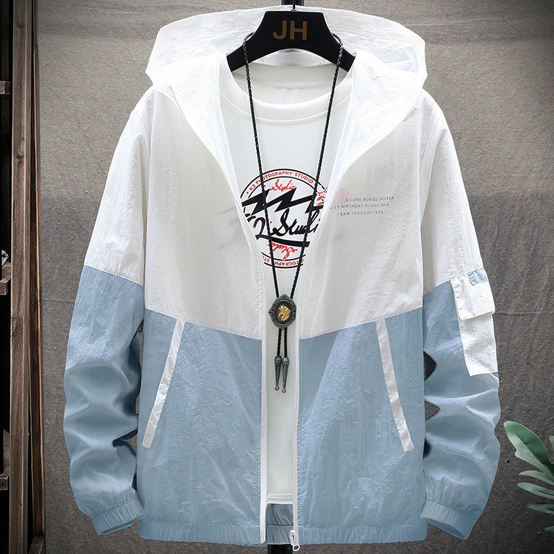 Ice Silk Sun Protection Clothing for Men, Summer Thin Casual Breathable Hooded Couple Sun Protection Clothing, Anti-Uv Fishing Jacket