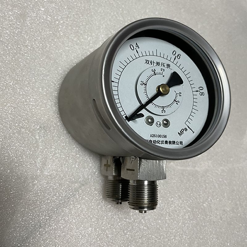 差压表工厂 100mm普通型双针双管差压表生产制造厂家