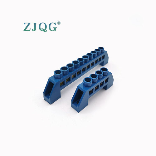 Strong light thickened plastic-coated shell bridge type zero-ground copper terminal block zero-ground row