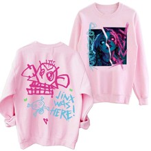 Hot Anime Arcane-Jinx Sweatshirt  Harajuku Round Neck Long