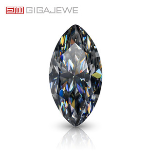 GIGAJEWE gray horse eye cut moissanite bare stone jewelry making wholesale