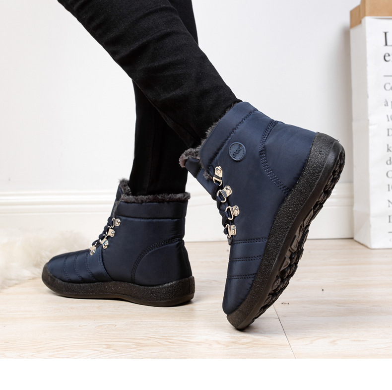 Bottes de neige en coton pour femmes, chaussures hautes, imperméables, antidérapantes et chaudes, nouvelle collection 2022_voghion.com