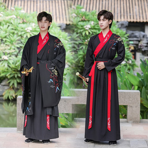 Chinese hanfu warrior swordsman robe for men Ming tang Dynasty chinese traditional costumes Wei Jin Xianqi Men Song Dynasty Ancient Clothes