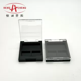 恒诚厂家定制方形三色高档眼影遮瑕粉盒翻盖眉粉盘包材