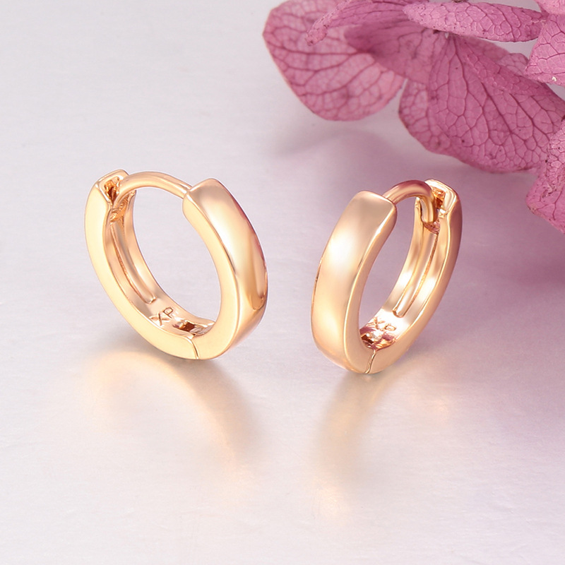 Aretes de Aro Geométricos de Aleación, Bañado en Oro de 18K, para Mujer