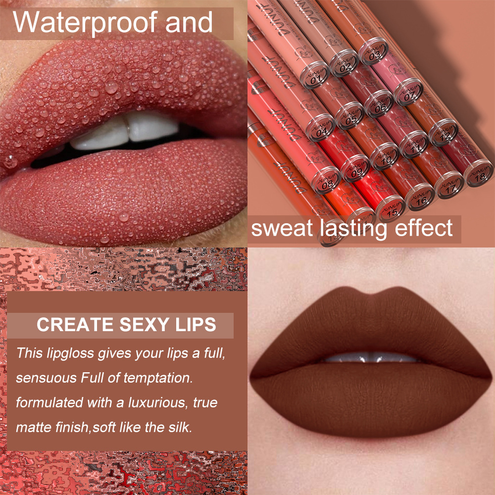 Check out DUNUF 6-tube matte waterproof long-lasting lip gloss lipstick! Disclaimer for links undefined