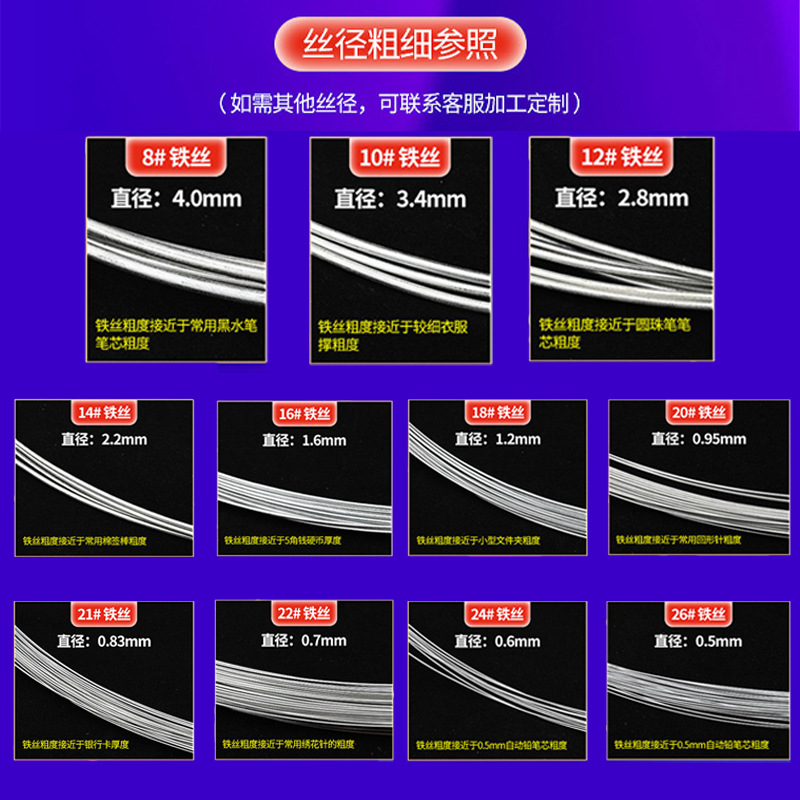 批发镀锌铁丝 8-22号建筑捆扎手工艺品电镀锌丝 软态铁线热镀锌丝