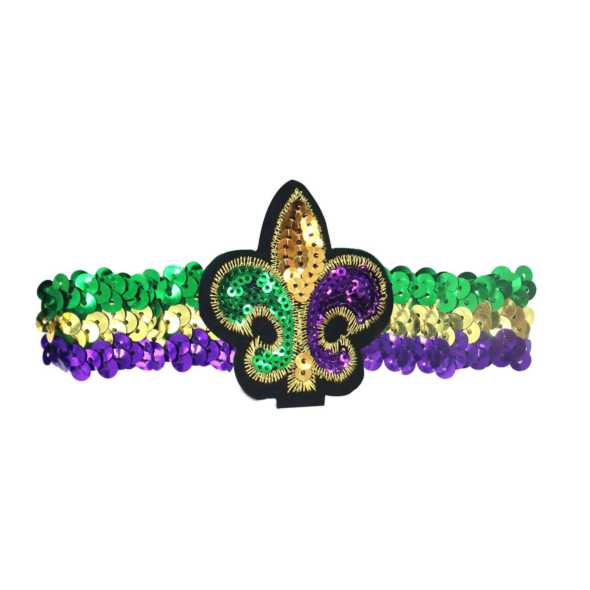 Mardi Gras fiesta de carnaval brasileño transfronterizo oro púrpura verde tricolor piezas de vestuario