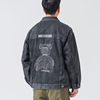 秋冬新款黑色牛仔外套男潮牌宽松百搭韩版潮流休闲刺绣牛仔夹克男|ms
