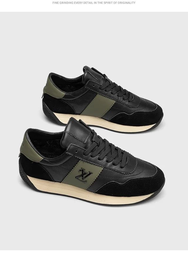 Chaussures de sport décontractées Forrest Gump 2026 pour hommes, semelles épaisses antidérapantes, noires, tendance et polyvalentes._voghion.com