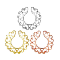 Amazon Korean version heart no rod without punching false nipple ring for special use of gynecological instruments, wholesale foreign trade exclusive supply, inner diameter 12mm