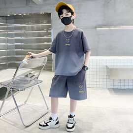 男童夏装套装2026新款儿童短袖夏季帅气网红炸街夏款两件套衣服潮