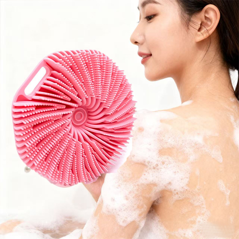 Household Silicone Bath Scrubber Massage Decontamination Bath Ball Bath Brush Bath Towel Bath Scrub Back Scrub Mud Bath Brush