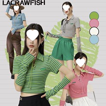 2024LAFI���ư��������֯��AW����SHT��ײɫ����polo��CR�¿�