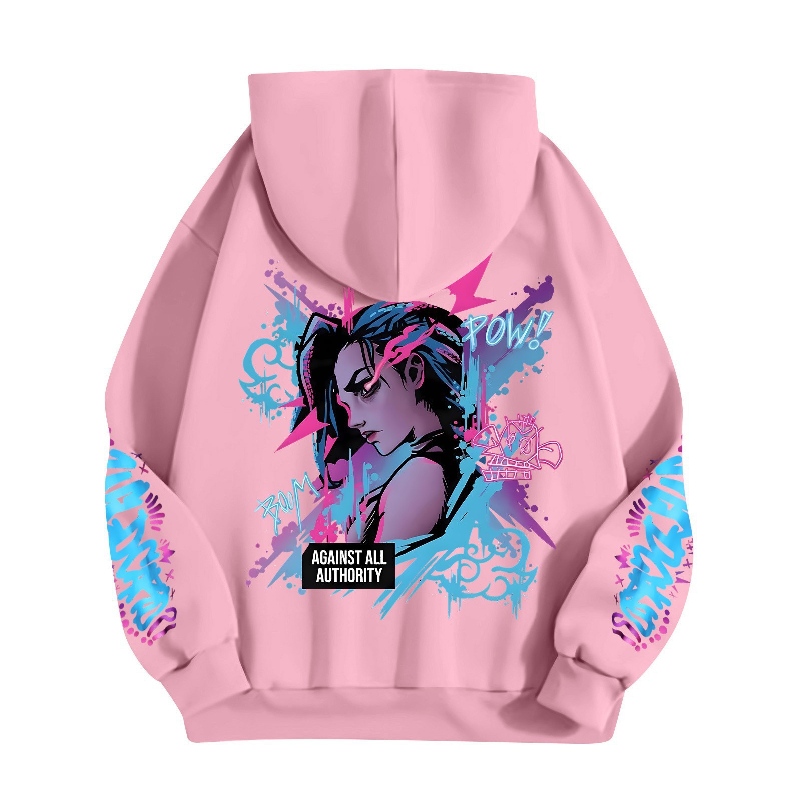 Y2k Arcane Jinx Cute Hooded Anime Print Harajuku Kawaii