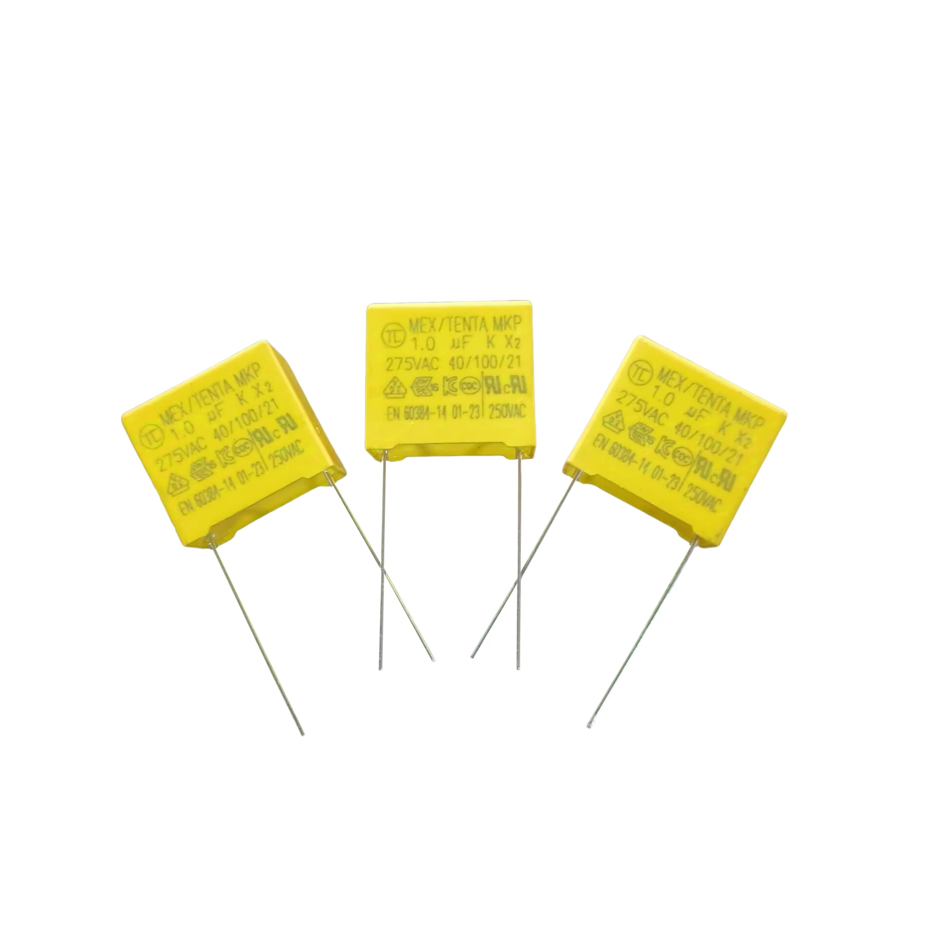 Безопасный конденсатор 105K 275V 1µF шаг 15мм X2 конденсатор металлизированная полипропиленовая пленка