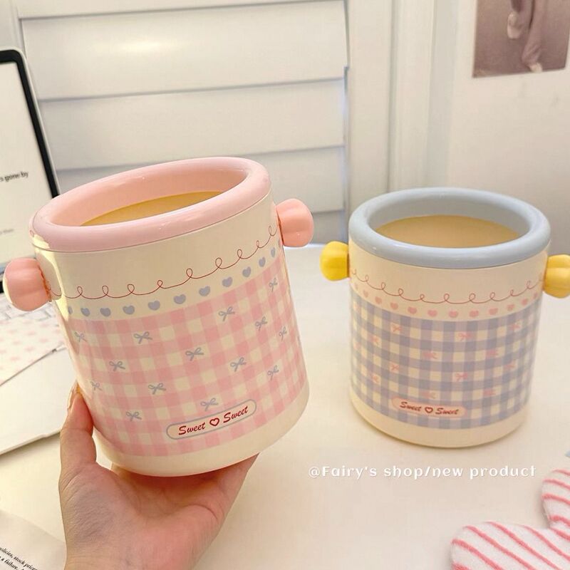 Desktop Trash Can 2025 New Small Student Dormitory Large Capacity Office High-Value Plastic Cute Mini